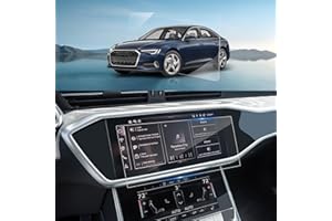 BSTW Compatible avec Audi A6 C8 A7 4G 2018-2024 & Audi Q7 4M Q8 2020-2024 Protection pour Écran de Navigation, 10,1 Pouces Top Display Écran en Verre Trempé 9H Résistant à la Rayure