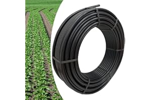 ACQUAVERDE Tubo in Polietilene Ø 32 mm. PN6, Rotolo da 200 mt, Semi-Rigido a Bassa Densità PE-BD, per Irrigazione Campi, Orto e Giardino - Orto Facile