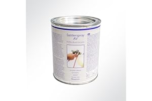 BINOA Saba Sattlerspray AV Kontaktkleber für Leder, Textilien, Himmelstoff, Edelstahl Spritz-Kleber 1000ml