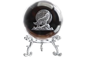 ZEERSHEE 3D vetro laser animali palla con supporto