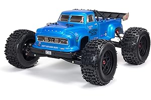 ARRMA 1/8 Notorious 6S V5 4WD BLX Stunt Truck with Spektrum Firma RTR, Blue