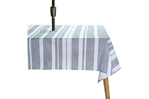 WALAKA LUGGAGE Walaka Nappe Ronde/rectangulaire avec Trou pour Parasol et Fermeture éclair - Imperméable - pour fête, terrasse, extérieur - Facile à enlever (C) (G)