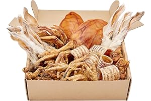 HUNGRY PETS Natural Dog Treat Box, Rabbit, Chicken, Pork, Duck, 50 Pieces