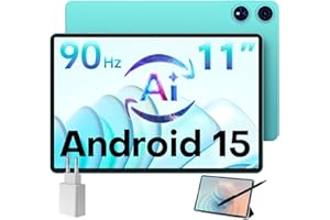 TECLAST P50AI Android 15 Tablet 11 Pulgadas 90Hz, AI Gestos, 2.0GHz Octa-Core, HDMI-Type C, Modo PC, 16GB+128GB(TF 4TB), BT5.4/13+5MP/7000mAh, Tablet con Lápiz y Funda, 2025