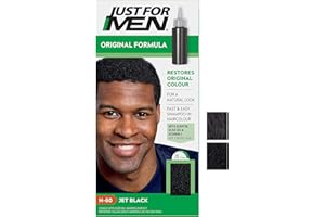 Just for men Original Formula Jet Black Hair Dye, Restores Original Colour for a Natural Look � H60