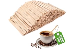 KILDOWS 1000 Bâtonnets de Café en Bois 11 cm, Touillette Cafe Bois, Agitateur Café pour Café Cocktails Boisson Chaude et Froide