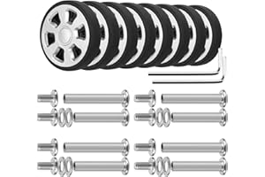 Volein- 8 Ruedas de Repuesto para Equipaje de 55 mm/2,17 Pulgadas, Juego de reparación de Ruedas giratorias, Ruedas de Repuesto para Maletas Resistentes al Desgaste, Kits de reparación de Ruedas para