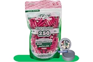 Puraflora Traveldose x Aktivkohlefilter 6mm 250Stück Xtra Slim Size Aktivkohlefilter x aktivkohlefilter slim (Pink)
