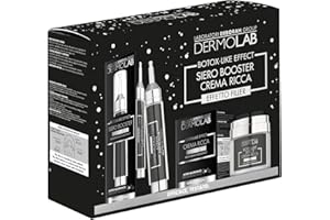 Dermolab - Beauty Box con Crema Viso Ricca 50 ml, con Acido Ialuronico, Effetto Filler, e Siero Viso 10 ml, Per Pelle più Tonica e Fresca