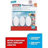 Powerstrips Askı K&uuml;&ccedil;&uuml;k Oval Kendinden Yapışkanlı, &Ccedil;ıkarılabilir, beyaz