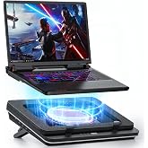 IETS GT600 Laptop Cooling Pad Equipped with Giant Turbo Fan (5.5" Diameter), Sealed Foam for Laptop Games Fast Cooling