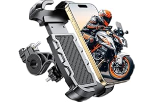 Mohard Handyhalterung Fahrrad, [Niemals Herunterfallen] 360° Drehbar Handyhalterung Motorrad, Handyhalter Fahrrad Halterungen für Sportmessgeräte Kompatibel mit iPhone 17/16/15, Galaxy, 4,7-6,8" Handy
