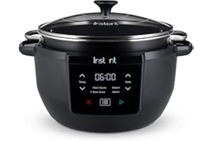 Instant Pot - Superior Slow Cooker - 7.1L Multi-Function Cooking System with Slow Cook, Sauté, Steam & Keep Warm Settings - Non-Stick Inner Pot with EasyGrab Handles for Family Meals & Entertaining