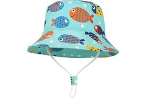 GEMVIE Cappello da Sole Neonato Bucket Hat Anti-UV Cappello Pescatore Bambino Bambina Estivo Protezione Solare per Spiaggia Vacanza Viaggio Outdoor