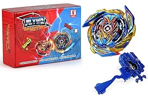 mlywd Spinning Tops Set With Launcher, 4D Metal Fusion Bey Burst Blade Set, Spinning Top Toy Gift for Children, Teenagers and Adults, B-163