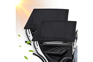 KYZUZIA 2pcs Tendine Parasole Auto Bambini Protezione UV-Protezione Solare Totale dai Raggi Solari, Universali per Auto Finestrini,Facili da Installare e Rimuovere