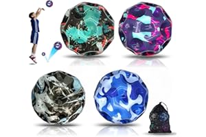 ROMINVIC Jump Ball,4 Stück Moon Ball Original,5AWG Auto Batterie Kabel mit M8 Leicht Greifbar – Flummies Galaxy für Boys