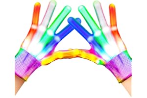 EUCOCO Geschenk Junge 10 11 12 Jahre, Led Handschuhe Halloween Kostüm Kinder Spielzeug ab 3-12 Jahre Junge Mädchen Halloween Party Dekoration Schwarzlicht Deko Geschenk Mädchen 3-12 Jahre Coole Sachen