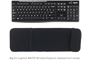 Wommty Neopren Staub Staubdicht Abdeckung Tragetasche Hülle Displayschutzfolie mit Mesh-Tasche für Logitech MK270 Combo Mechanische Tastatur und Kabellose Maus