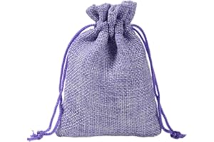 RAPECOTT 20PCS Sacchi di Juta da 9 cm x 12 cm (Viola) per Regalo di Gioielli, Sacchetto Regalo di Tela di Sacco per Matrimoni,Artigianato Fai-da-Te, Matrimoni, riunioni, Sacco di Natale, comunioni.