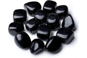 XIANNVXI Black Obsidian Crystal Stones Natural Irregular Polished Tumbled Stones Bulk Crystals Gemstones Vase Filler Decorative Stones Reiki Palm Energy Stones 100 Gram