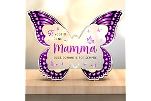 JOYVADO Regalo Mamma, Originali Farfalla Decorazioni Fermacarte in Acrilico, Regalo Mamma Compleanno San Valentino Natale Festa dei Nonni