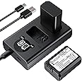 ENEGON NP-FW50 ENEGON Camera Battery (2-Pack,1300mAh) and Rapid Dual Charger for Sony A6000, A6500, A6300, A7, A7II, A7RII, A7SII, A7S, A7S2, A7R, A7R2, A55, A5100, RX10 Accessories