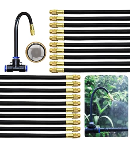 Kit De 20 Buses De Brumisation + Raccords En T – Pour Système De Brumisation Extérieur Jardin, Terrasse