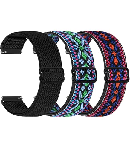 Bracelet Nylon Tressé 20mm Magnétique - Pour Garmin, Samsung, Huawei, Amazfit - Léger Et Respirant - Installation Facile