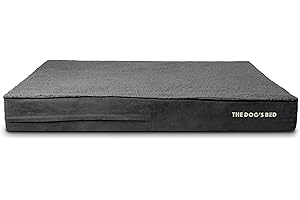 THE DOG'S BALLS Replacement Outer Cover (No Mattress) for The Dog's Bed Orthopaedic, Washable Plush Fabric, 15cm (Grey Plush)