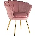 Poltrona Girevole Baroni Home In Velluto Rosa - Con Ruote E Altezza Regolabile | Per Scrivania O Relax, 69x71x84 Cm - Foto 2