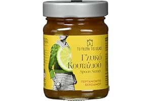 ‎TO FILEMA TIS LELAS To Filema Tis Lelas Handgemachte Bergamotte in Sirup – 320 g – Traditionelles griechisches Dessert – Vegan, glutenfrei, ohne Konservierungsstoffe