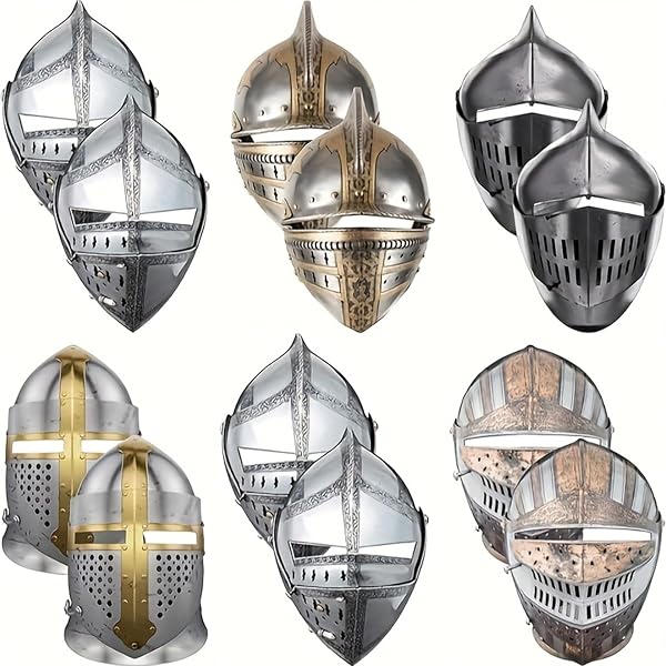 Aoriher 24 Pcs Masques en Papier de Chevalier Médiéval Masques de Mascarade de Chevalier Masques de Casque de Chevalier avec Élastiques pour Cosplay Halloween Costumes de Fête Médiévale Aoriher 24 Pcs Masques en Papier de Chevalier Médiéval Masques de Mascarade de Chevalier Masques de Casque de Chevalier avec Élastiques pour Cosplay Halloween Costumes de Fête Médiévale