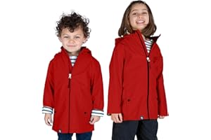 Breizh Ocean - Ciré, Imperméable Enfant - Création Française LANNION Mixte, Garçon ou Fille - Impermeable Intérieur Rayé Style Marinière - Manteau Enfant Garcon ou Fille de 1 à 14 ans