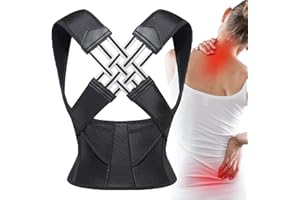 Amoyeric Posture Dos Redresse pour Homme Et Femme, Redresseur Dos avec Ceinture Dorsale Ajustable, Maintien Dos Léger Et Respirant, pour Redresse Le Dos, Les Épaules Et Le Cou