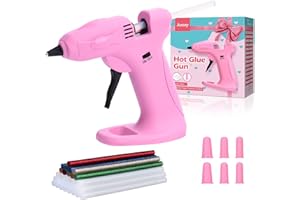 AOZOY Heißklebepistole Akku Klebepistole Kabellos Mini - USB wiederaufladbar mit 2600mAh batterie Heissklebepistole Kabellos mit 30pcs 7mm für Schule DIY Kunst Kinder Kleine Handwerk Schnelle Reparaturen