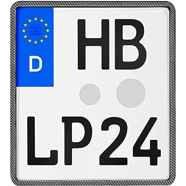 Gebogenes Motorrad-Nummernschild - Nachbildung Für Präsentationszwecke