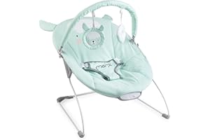 MoMi GLOSSY Babywippe für Babys bis 9 kg weiche Polsterung Metallrahmen AntirutschFüßchen Haltegurt Abmessungen 58 x 49 x 53 cm Sensorisches Modul für kreative Kinderförderung, Lama