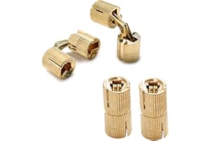 Anawakia Lot de 4 Charnières Cylindriques Charnière Invisible Laiton Tonneau Charniere Charnière Invisible Cylindrique Charnières en Cuivre pour Boîte À Bijoux Boîte cadeau (16mm)