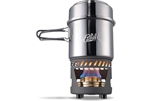 Esbit Juego de Cocina Spiritus, Formato Compacto, Olla Grande y pequeña, Camping, Viaje con Mochila, Senderismo, Cocina al Aire Libre