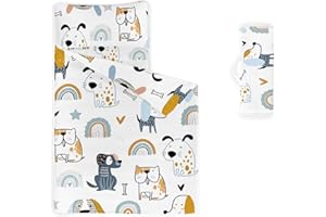 HOSIMA Nap Mat -Blue Butterfly Sleeping Bag with Removable Pillow - Daycare and Sleepovers Preschool Kindergarten Bedding Set for Kids Toddler Boys Girls