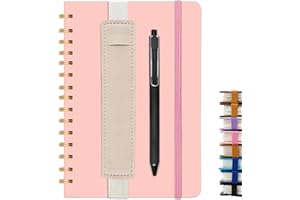 DWIYITTN Quaderno a Spirale, Blocco Note A5 a Righe con Elastico di Chiusura, Portapenne e Penna, 160 Pagine A5 Taccuino per Scuola Viaggio Ufficio, Rosa