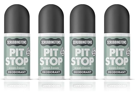 Scrubbingtons Pit Stop Roll-On Deodorant för vuxna, aluminiumfri roll-on deodorant, Ocean Breeze-dof - Amazon Deal & Rabatt