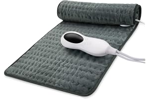 Prosight Heating Pad, Electric Heat Pad For Back Pain And Cramps Relief Fast With 10 Settings Auto Shut Off Machine Washable 12" X 24"