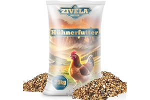 ZIVELA Nourriture pour poulets - 25 kg - Grains de volaille - Nourriture pour poules, oies, canards - Non OGM - 100 % naturel - Mélange de grains 25 kg