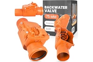 INSTALGURU Válvula Antirretorno Diámetro dn 75 PVC de no Retorno Anti-flood con Bloqueable Solapa de Volver