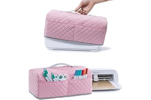 AMOIGEE Dust Cover Compatible With Cricut Joy Xtra Smart Cutting Machine, Fit Cover With Pockets for Accessories and Tools