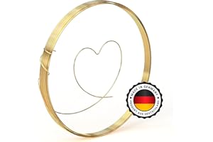 SERSCH 12X Meter Basteldraht Aluminiumdraht zum basteln von Schmuck, Draht-Schriften und Figuren super Halt und sehr flexibel langlebiger und hochwertiger Aludraht (1 mm, Gold)
