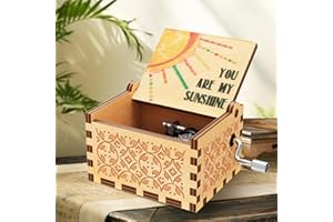 FFTANXS You are My Sunshine Music Box, for Wife Wooden Music Box,Mom Birthday Gifts Hand Crank Music Box,You are My Sunshine Gifts for Love Gifts for Her,Mother Gifts,Gift for Wife