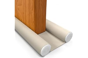HOGARLAX® Burlete Puerta Entrada, Burlete Bajo Puerta, Burletes para Puertas Exterior e Interior, Aislante Térmico Frío y Calor, Aislante Acústico, Impermeable, Adaptable hasta 93cm (1, Beige)